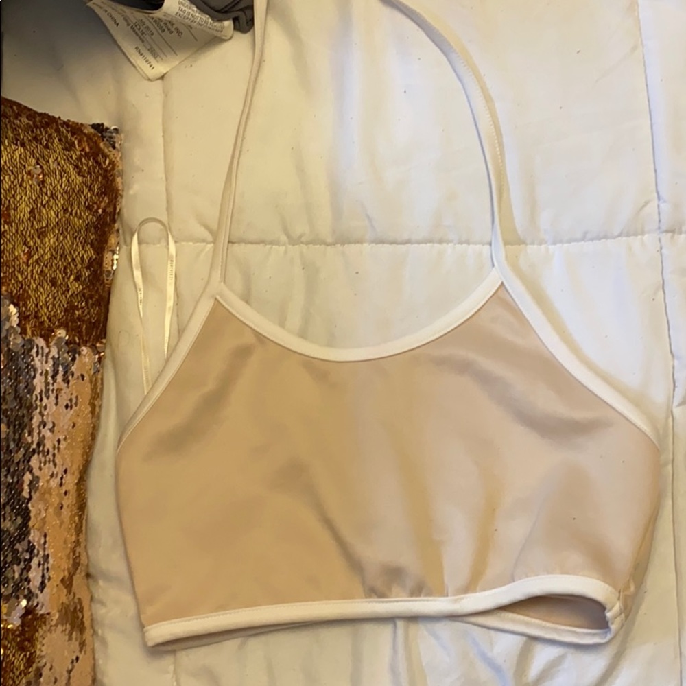 Cream halter top